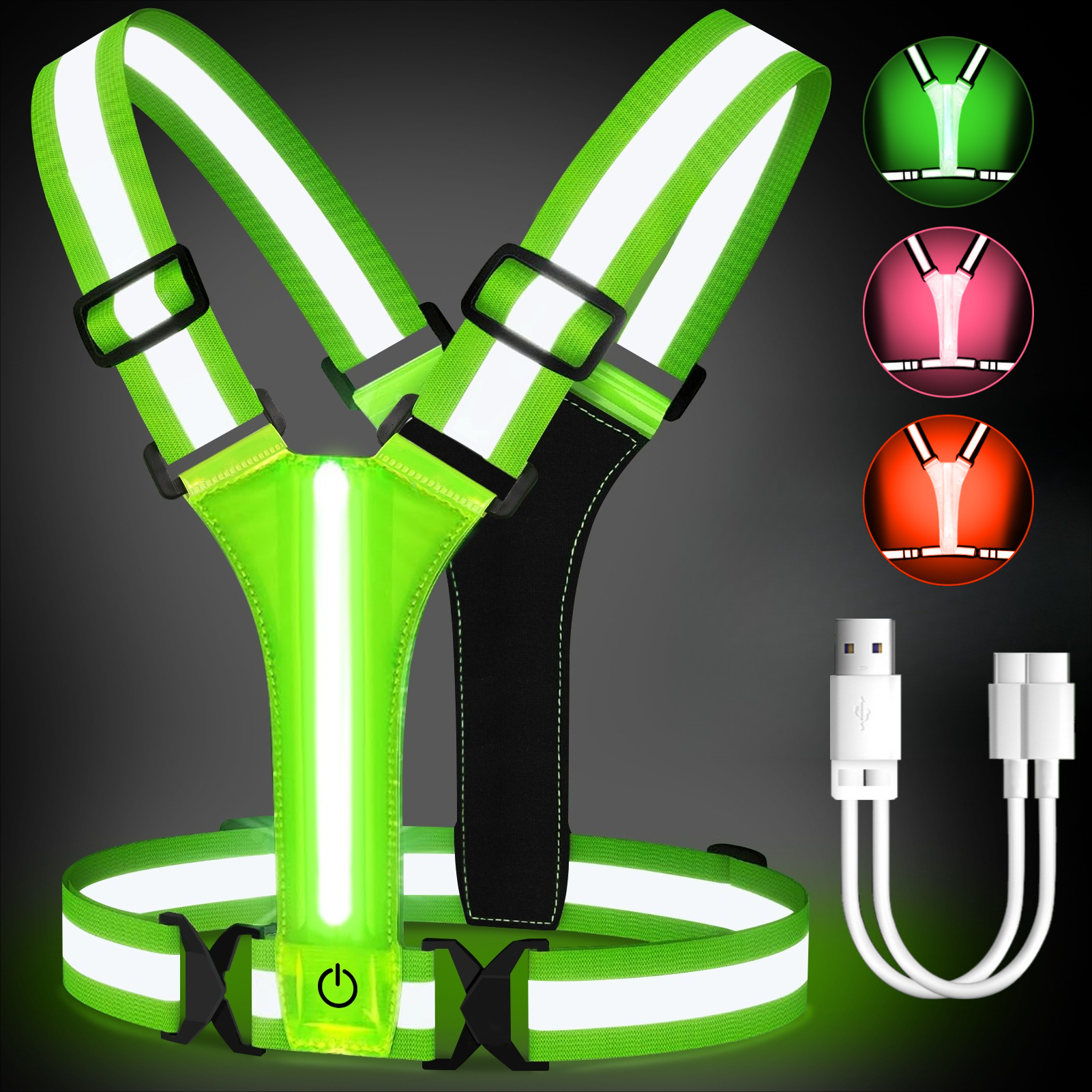 Running Gear Satisfy - Outdoor Night Walking Safety Vests Highlight
