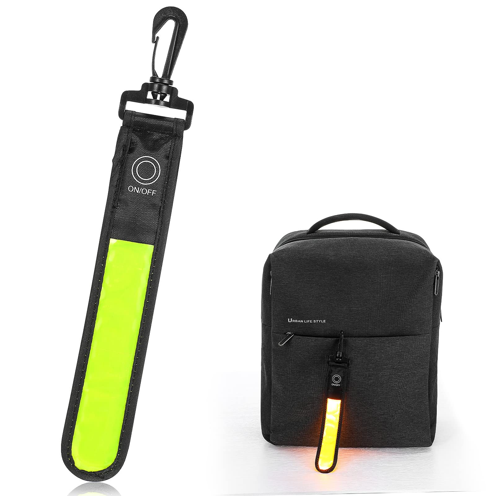 Running Visibility Gear - Safety Reflective Glowing Bag Pendant Tag