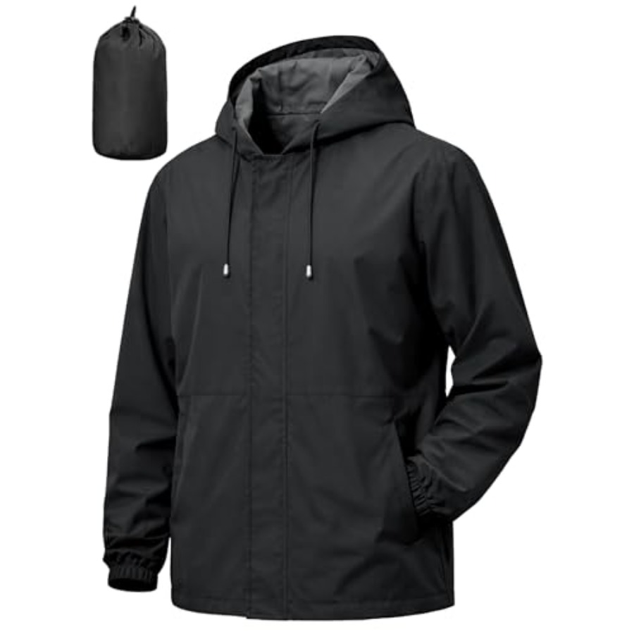 Running Gear Jacket - UIQUR Men's Rain Jacket Waterproof Windbreaker