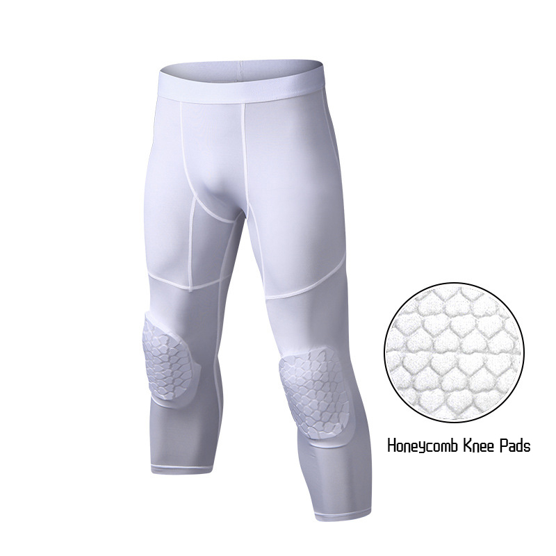 Running Gear Satisfy - Men's Basketball Trousers With Knee Pads