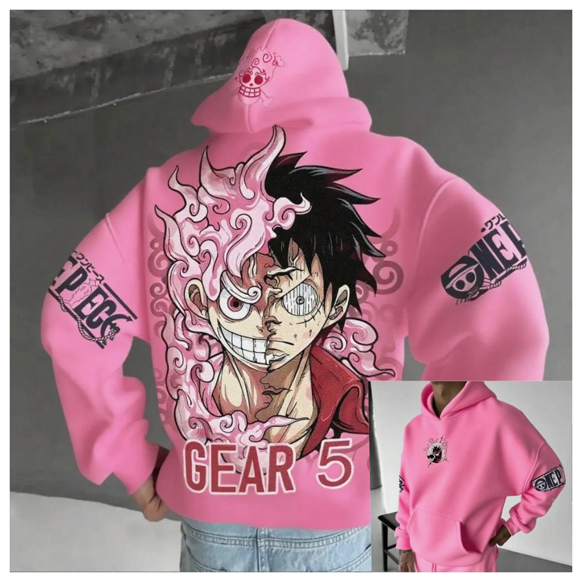 Men Women Pink Loose Hoodie On - Running Gear For Winter reseña y precio