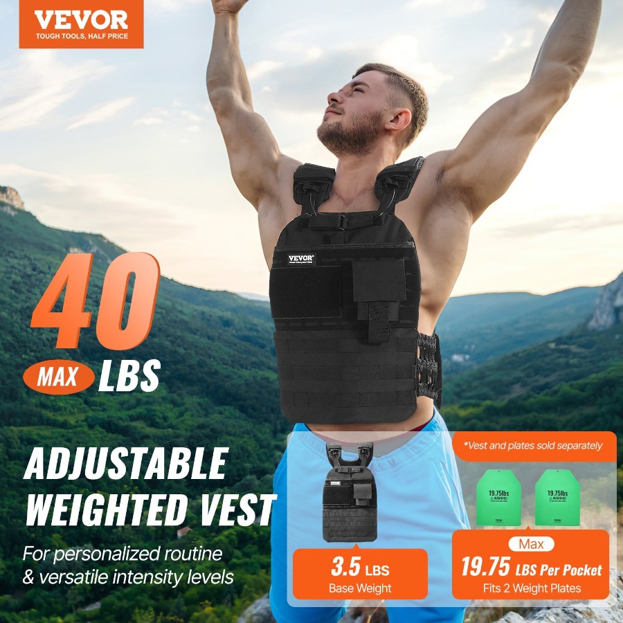 40lb Adjustable Weighted Vest  - Running Gear Jacket reseña y precio