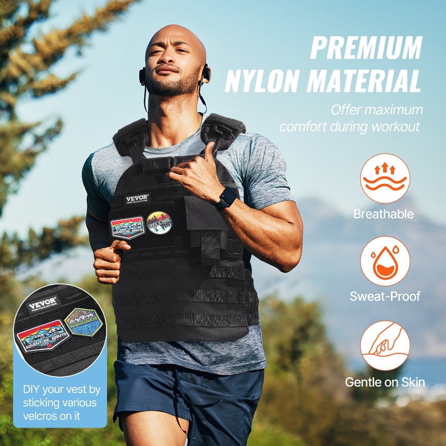 40lb Adjustable Weighted Vest  - Running Gear Jacket reseña y precio