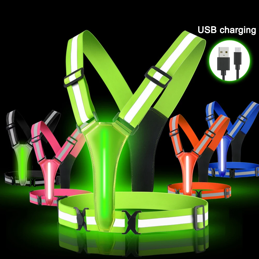 LED Running Vest USB Rechargea - Running Visibility Gear reseña y precio