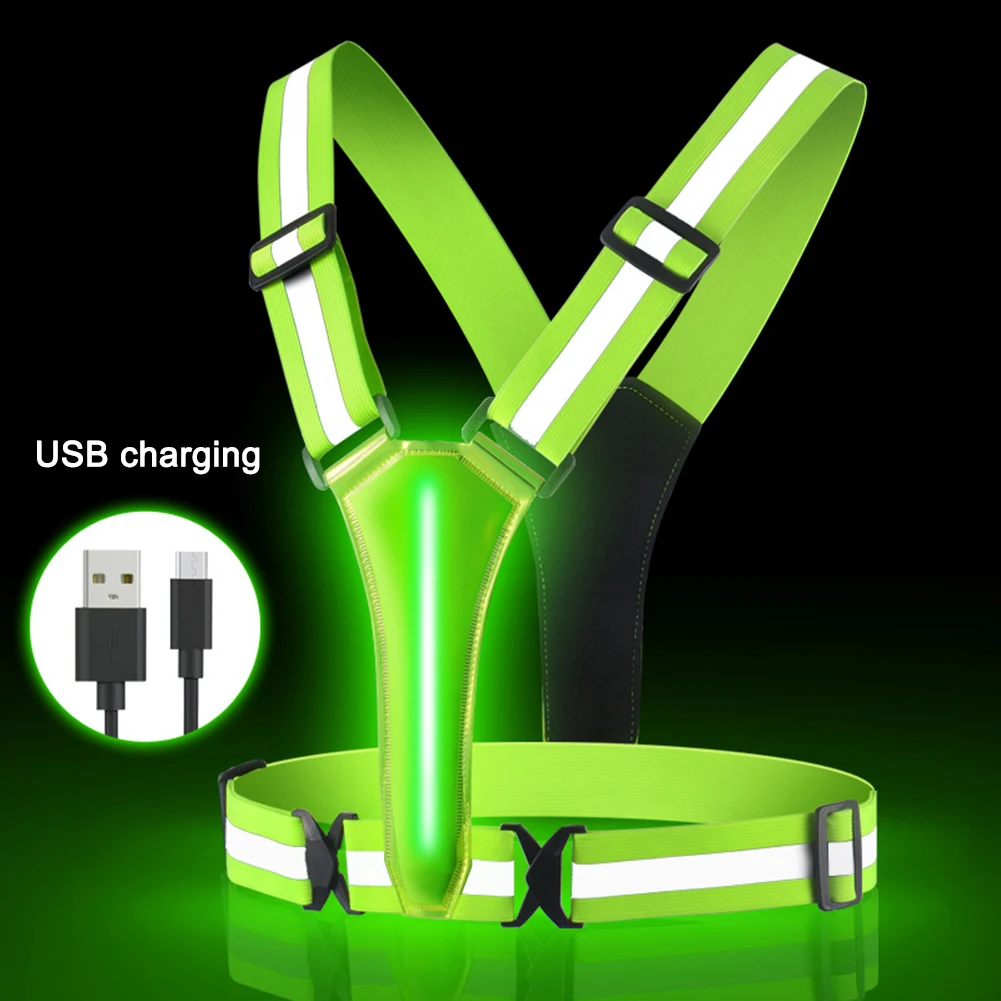 LED Running Vest USB Rechargea - Running Visibility Gear reseña y precio