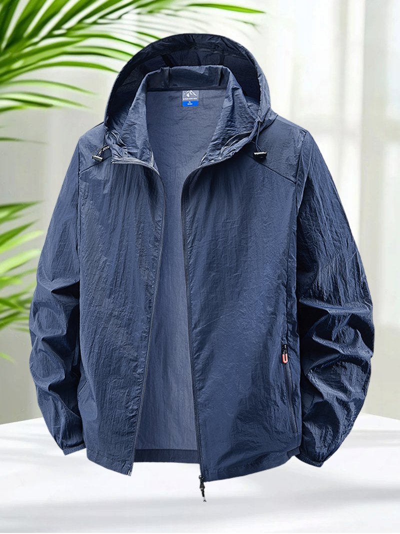 Men's Hooded Sun Protection Ja - Running Gear Jacket reseña y precio