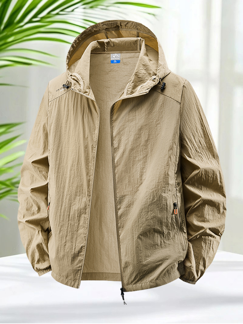 Men's Hooded Sun Protection Ja - Running Gear Jacket reseña y precio