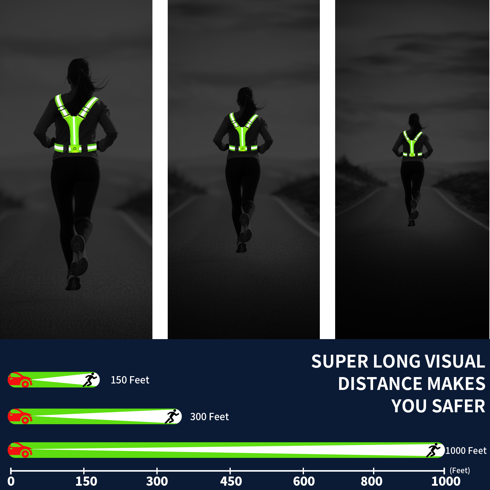 Adjustable LED Reflective Vest - Running Gear For Winter reseña y precio