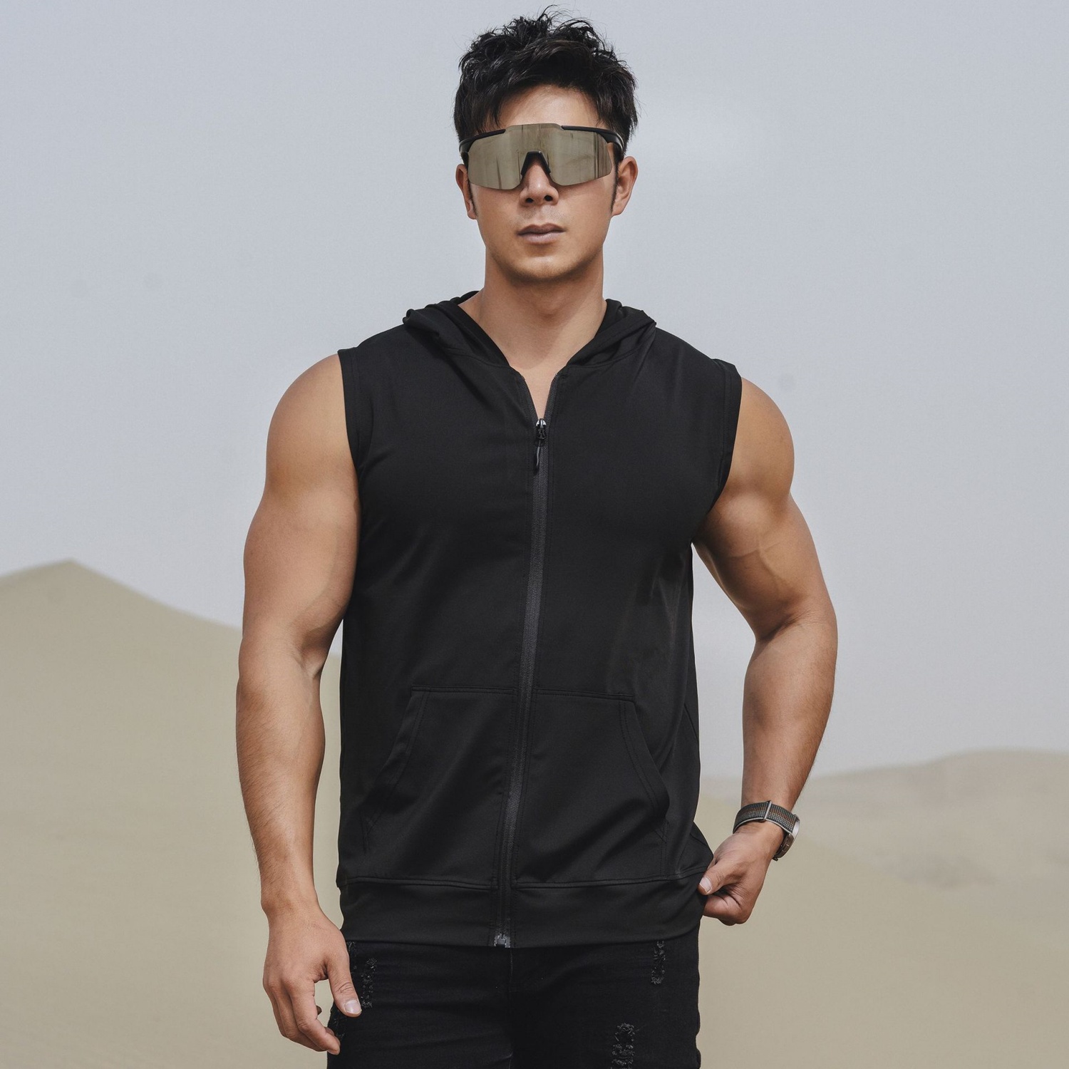 Summer Sports Vests, Men's Sle - Running Gear Jacket reseña y precio
