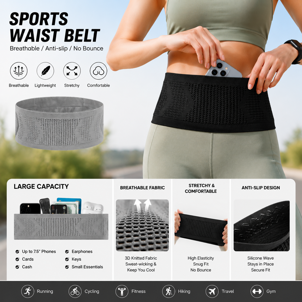 Invisible Anti-Theft Running W - Running Gear Satisfy reseña y precio