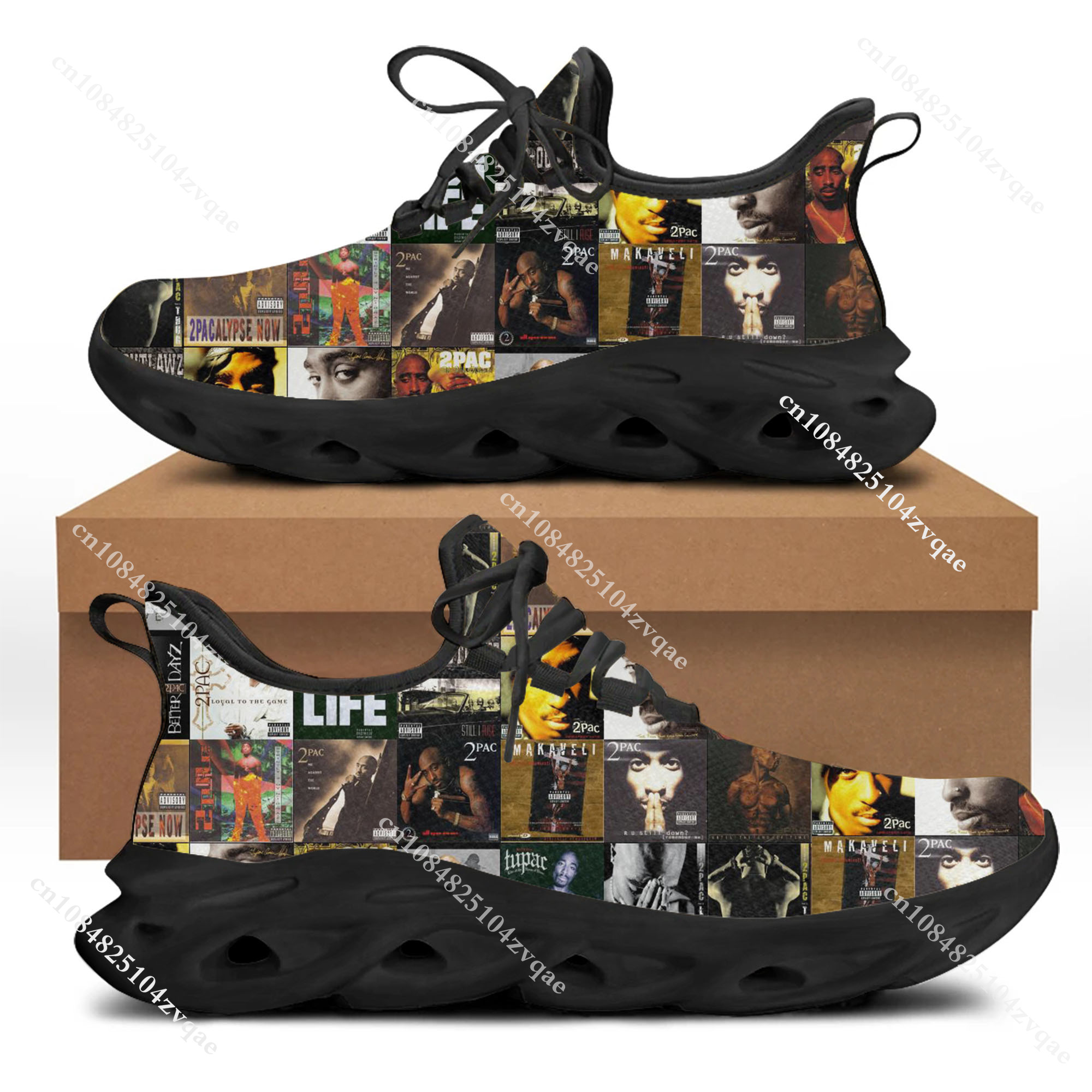 Tupac Rapper 2Pac Flats Sneake - Running Gear Women reseña y precio
