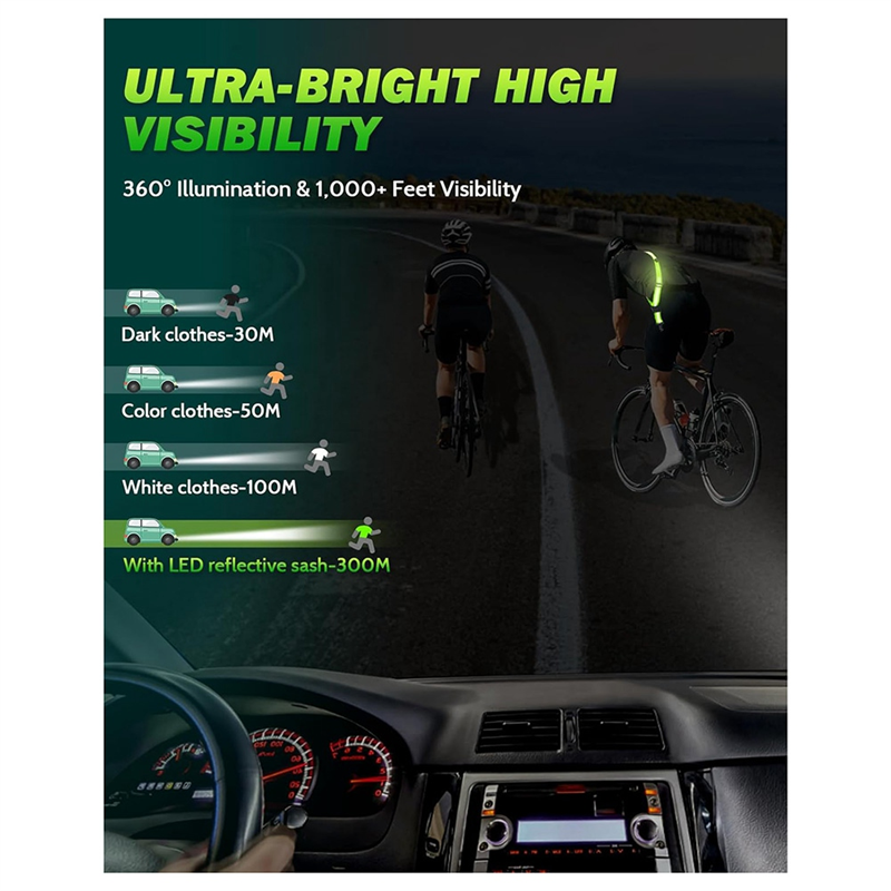 NEW-LED Reflective Belt Sash W - Running Visibility Gear reseña y precio