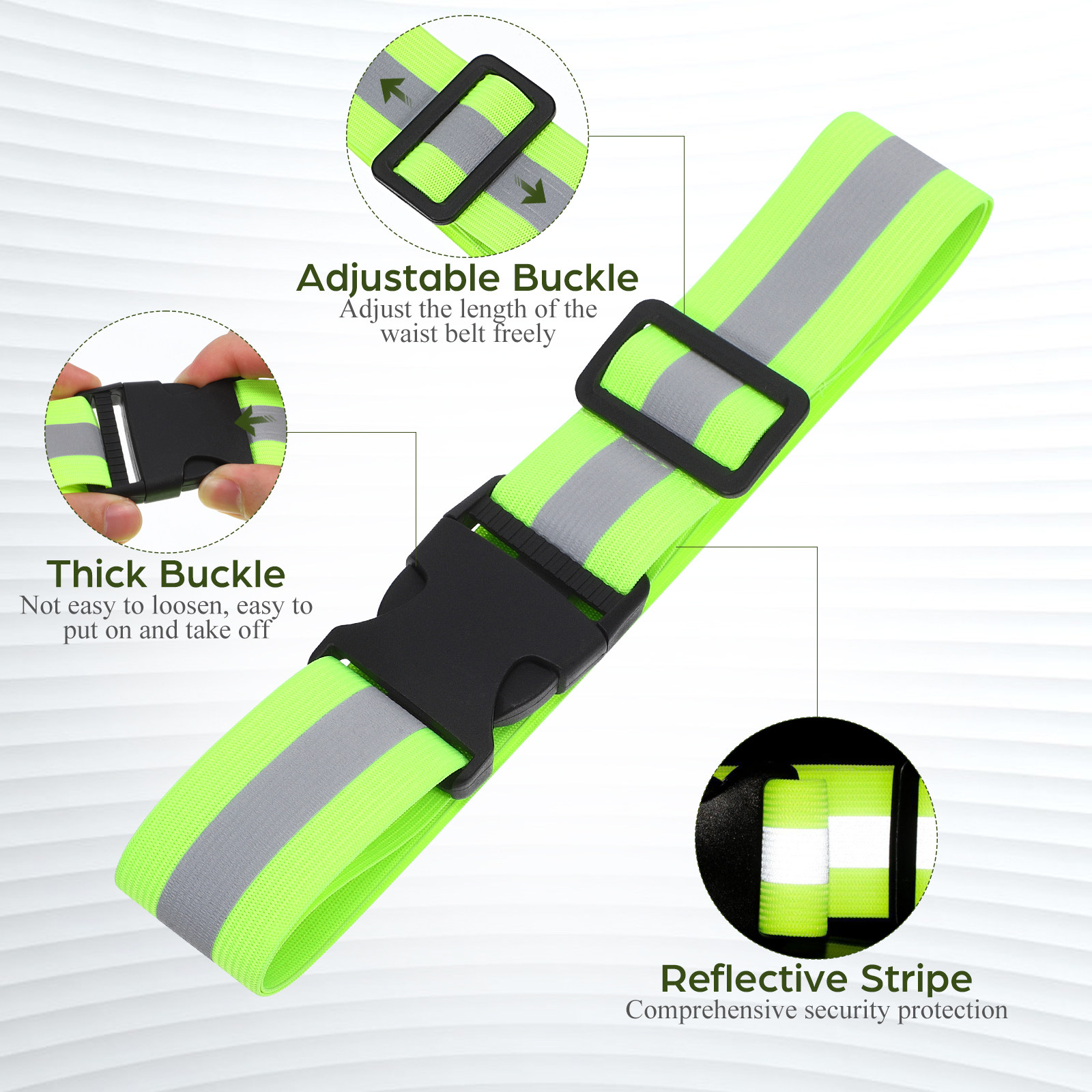 Safety Reflective Belt Fluores - Running Visibility Gear reseña y precio