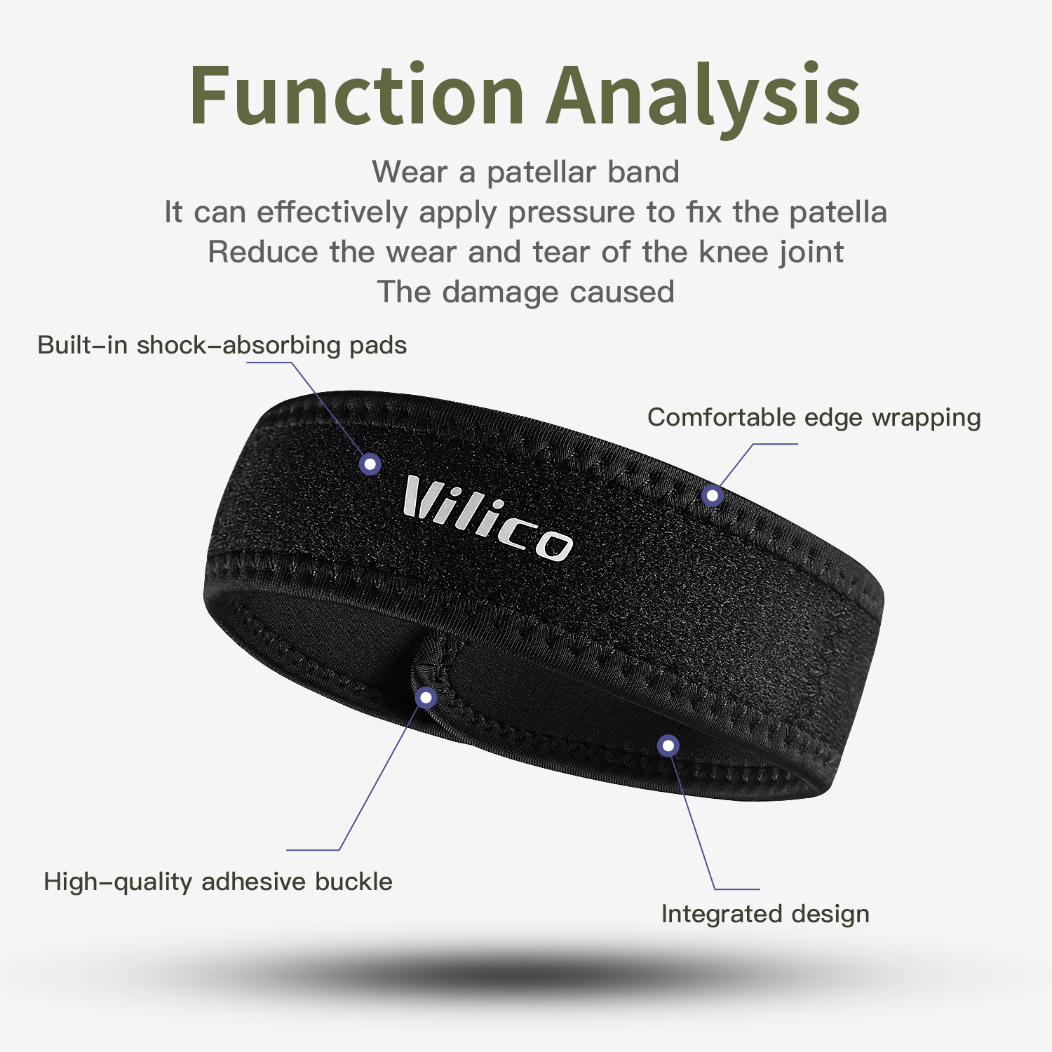 1PC Patella Kneecap Band Silic - Running Gear Satisfy reseña y precio